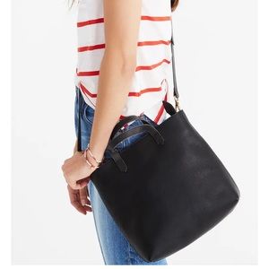 Small Transport Leather Crossbody Tote